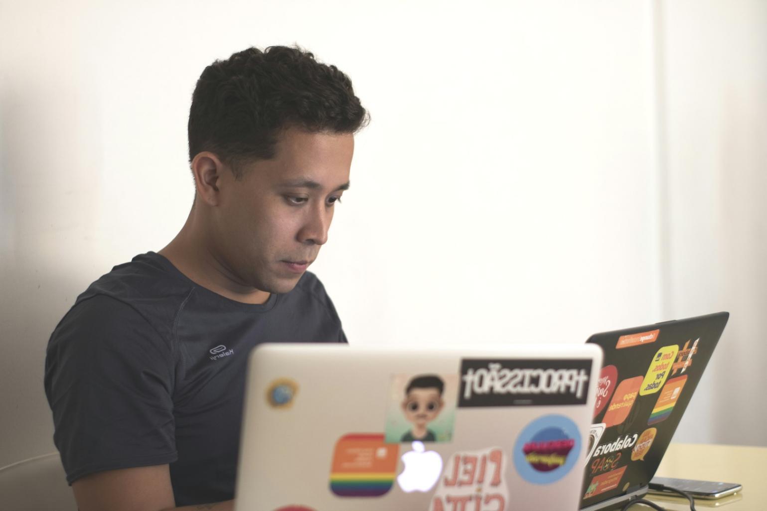 Trader analyzing market data with calm focus